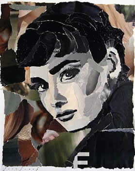 collage of Audrey Hepburn