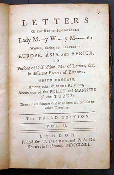 Book Lady Mary Wortley Montagu - Letters