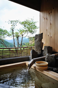 Japanese open air hot spa