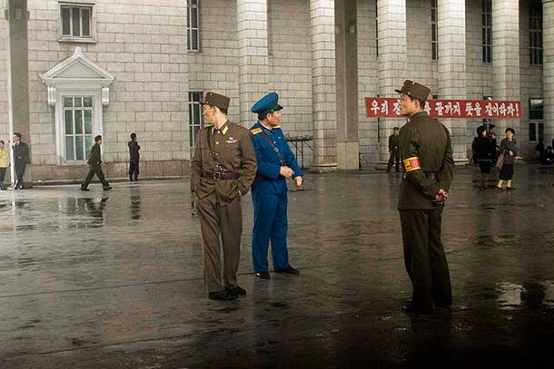 The railway station in Pyongyang. Some carriages go all the way to Moscow, making the line the longest in the world at 10,214 km. Duration of the journey: 9 days.