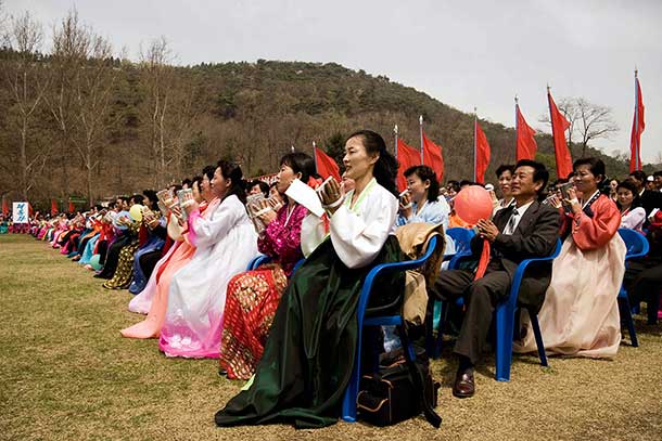 May Day festivities at a Pyongyang park.