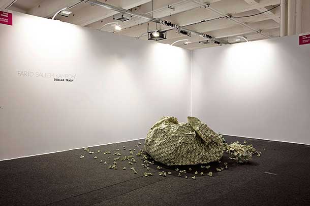 Dollar Trash by Kuwaiti artist Farid Saleem Kamboh at Slick