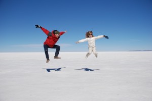 Enjoying the saltlake flats