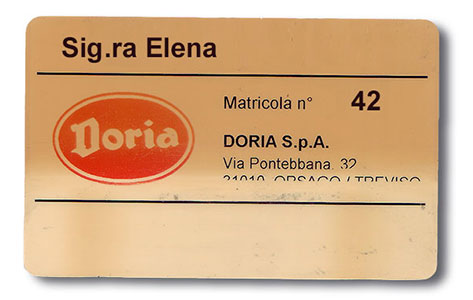 Doria factory card