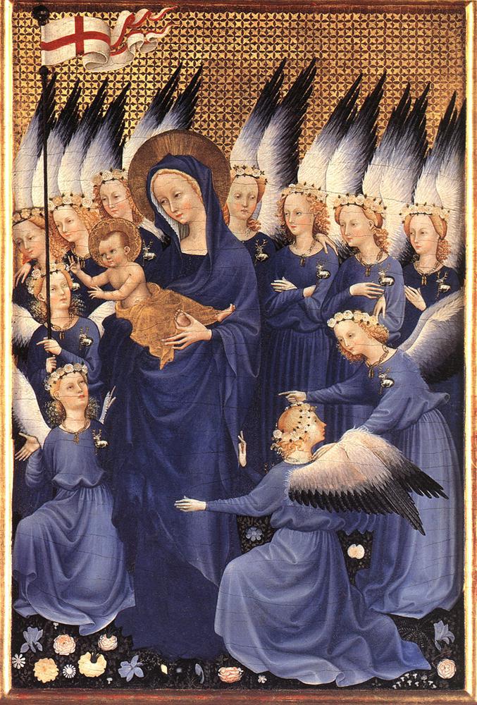 Wilton Diptych: La Vergine con Il Bambino e gli Angeli 1395