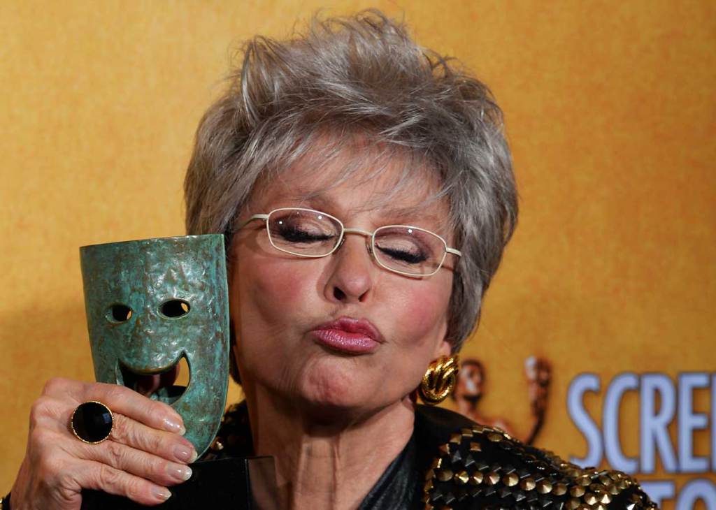 Rita Moreno  having fun on receiving  her life achievement  award