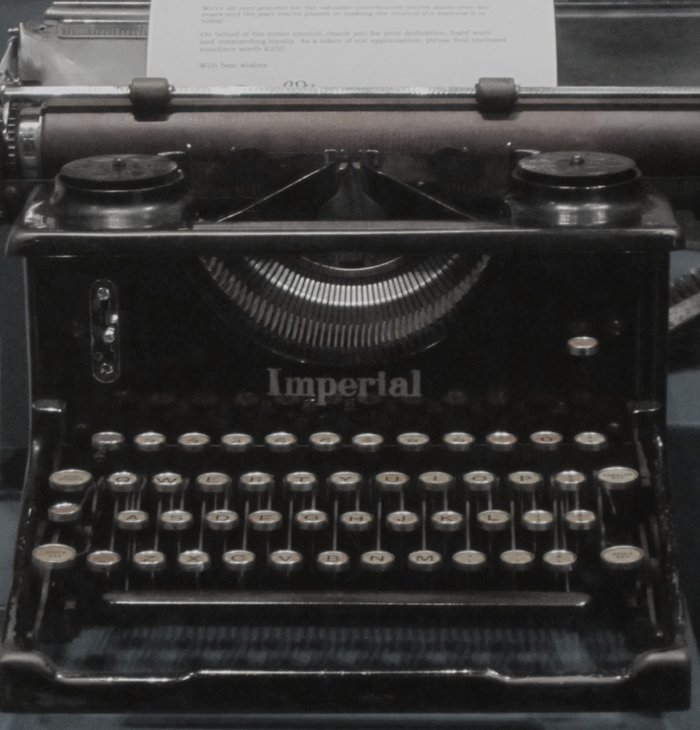 Imperial Typewriter in Museum of Liverpool/ Wiki commons