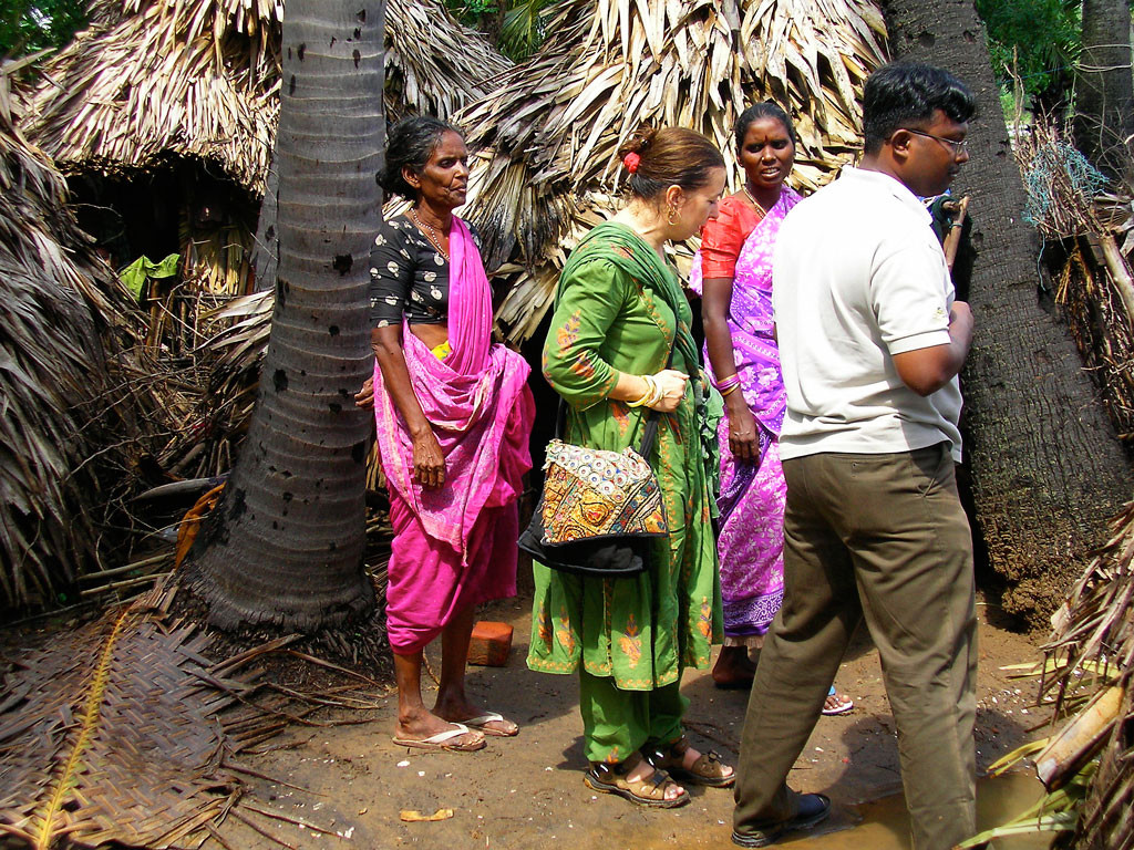 Visiting tsunami survivors in Tamil Nadu, South India