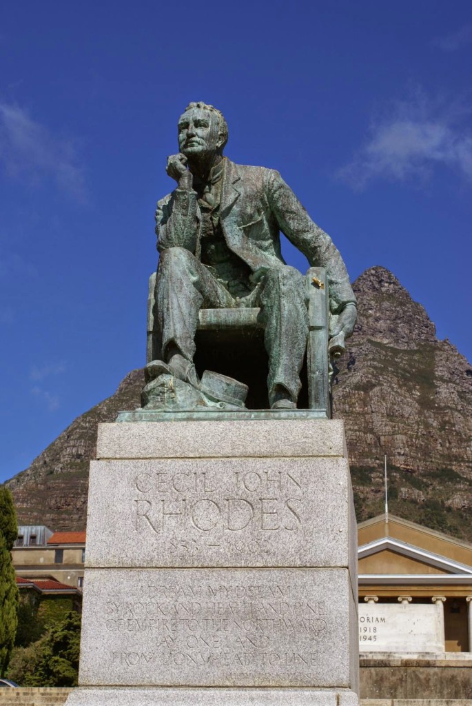 The Rhodes statue removed at the University of Cape Town 