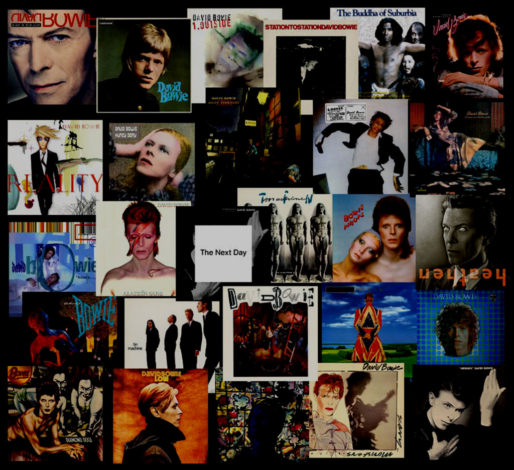 A montage of David Bowie covers