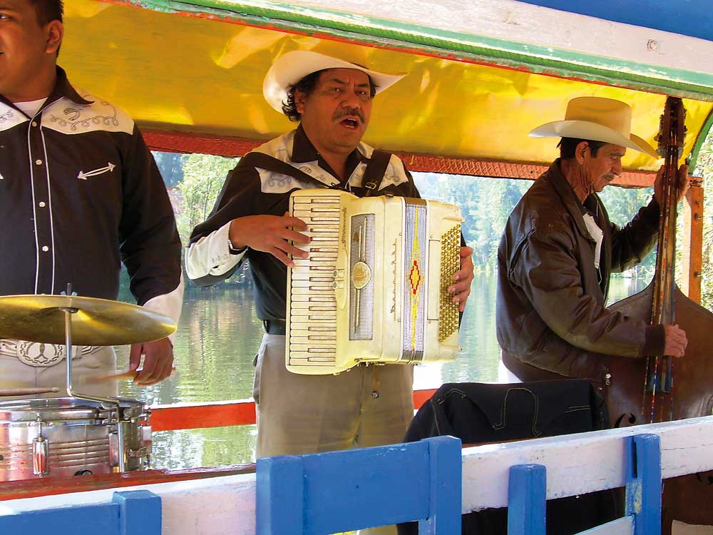 Mariachis on a river boat - Xochimilco