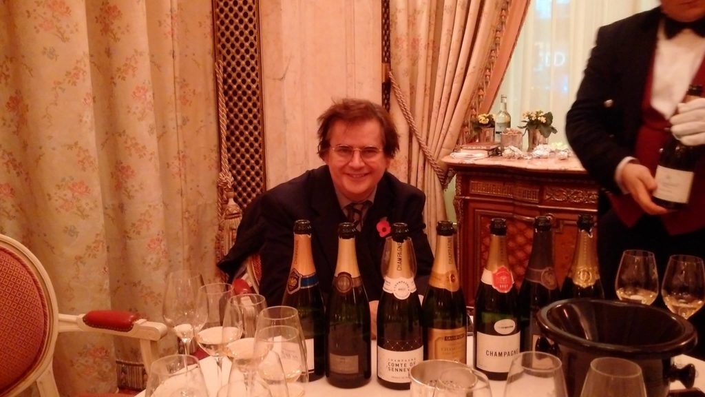 DANTE editor Mark Beech at a recent wine tasting at the Ritz, London