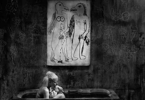 Roger Ballen/Die Antwoord installation Bath scene