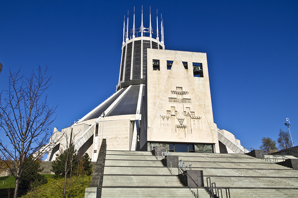 Liverpool Metropolitan Cathedral of Christ the King - 1967. Designed by Sir Frederick Gibberd
