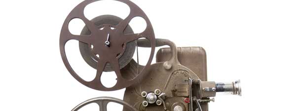 Detail of old film projector