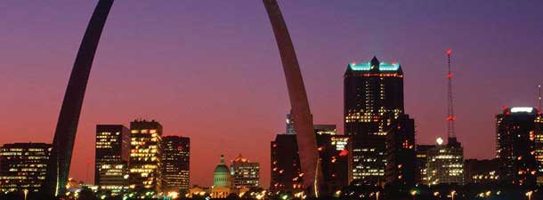 St. Louis - Missouri skyline at night