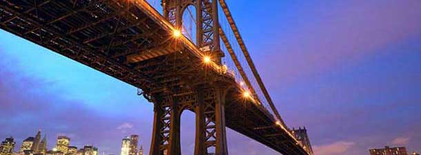 Manhattan skyline with Brooklyn Bridge