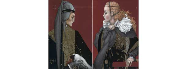 Dante and Beatrice by Michael Parkes